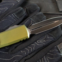 Microtech UTX-85 OTF Knife- GEN IV- Double Edge- OD Green Handle- Black Blade 12324-1 OD