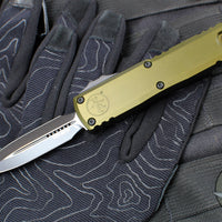 Microtech UTX-85 OTF Knife- GEN IV- Double Edge- OD Green Handle- Black Blade 12324-1 OD