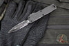 Microtech UTX-85 OTF Knife- GEN IV- Double Edge- Tactical- Black Handle- Black Part Serrated Blade 12324-2 T