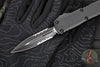 Microtech UTX-85 OTF Knife- GEN IV- Double Edge- Tactical- Black Handle- Black Part Serrated Blade 12324-2 T