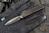 Microtech UTX-85 OTF Knife- GEN IV- Double Edge- Tactical- Black Handle- Black Full Serrated Blade 12324-3 T