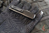 Microtech UTX-85 OTF Knife- GEN IV- Double Edge- Tactical- Black Handle- Black Full Serrated Blade 12324-3 T