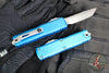 Microtech UTX-85 OTF Knife- GEN IV- Tanto Edge- Blue Handle- Apocalyptic Finished Blade 12334-10 APBL