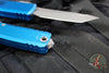 Microtech UTX-85 OTF Knife- GEN IV- Tanto Edge- Blue Handle- Apocalyptic Finished Blade 12334-10 APBL