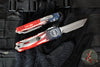 Microtech UTX-85 OTF Knife- GEN IV- Tanto Edge- Special 250th US Flag Graphic Handle- Apocalyptic Finished Blade 12334-10 APS-4J250