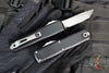 Microtech UTX-85 OTF Knife- GEN IV- Tanto Edge- Black Handle- Stonewash Finished Blade 12334-10