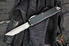 Microtech UTX-85 OTF Knife- GEN IV- Tanto Edge- Black Handle- Apocalyptic Part Serrated Blade 12334-11 AP
