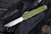 Microtech UTX-85 OTF Knife- GEN IV- Tanto Edge- OD Green Handle- Stonewash Part Serrated Blade 12334-11 OD