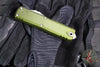 Microtech UTX-85 OTF Knife- GEN IV- Tanto Edge- OD Green Handle- Stonewash Full Serrated Blade 12334-12 OD
