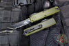 Microtech UTX-85 OTF Knife- GEN IV- Tanto Edge- OD Green Handle- Black Finished Full Serrated Blade 12334-3 OD