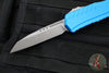 Microtech Cypher II 2024- Single Edge- Blue Handle- Apocalyptic Plain Edge Blade 1241-10 APBL