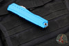 Microtech Cypher II 2024- Single Edge- Blue Handle- Apocalyptic Plain Edge Blade 1241-10 APBL