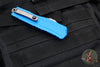 Microtech Cypher II 2024- Single Edge- Blue Handle- Stonewash Plain Edge Blade 1241-10 BL