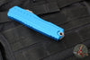 Microtech Cypher II- Single Edge- Blue Finished Handle- Apocalyptic Part Serrated Edge Blade 1241-11 APBL