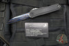 Microtech Cypher II 2024- Single Edge- Black Handle- Blued Baker Forge Coppermai Damascus Blade 1241-1 16 MS1