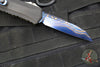 Microtech Cypher II 2024- Single Edge- Black Handle- Blued Baker Forge Coppermai Damascus Blade 1241-1 16 MS1