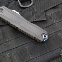 Microtech Cypher II 2024- Single Edge- Black Handle- Blued Baker Forge Coppermai Damascus Blade 1241-1 16 MS1