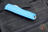 Microtech Cypher II 2024- Double Edge- Blue Finished Handle- Apocalyptic Plain Edge Blade 1242-10 APBL