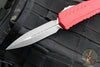 Microtech Cypher II 2024- Double Edge- Red Finished Handle- Apocalyptic Plain Edge Blade 1242-10 APRD