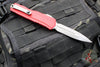 Microtech Cypher II 2024- Double Edge- Red Finished Handle- Apocalyptic Plain Edge Blade 1242-10 APRD