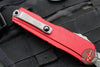 Microtech Cypher II 2024- Double Edge- Red Finished Handle- Apocalyptic Plain Edge Blade 1242-10 APRD