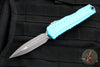 Microtech Cypher II 2024- Double Edge- Turquoise Finished Handle- Apocalyptic Plain Edge Blade 1242-10 APTQ