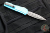 Microtech Cypher II 2024- Double Edge- Turquoise Finished Handle- Apocalyptic Plain Edge Blade 1242-10 APTQ