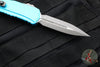 Microtech Cypher II 2024- Double Edge- Turquoise Finished Handle- Apocalyptic Plain Edge Blade 1242-10 APTQ