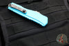 Microtech Cypher II 2024- Double Edge- Turquoise Finished Handle- Apocalyptic Plain Edge Blade 1242-10 APTQ