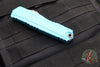 Microtech Cypher II 2024- Double Edge- Turquoise Finished Handle- Apocalyptic Plain Edge Blade 1242-10 APTQ