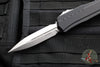 Microtech Cypher II 2024- Double Edge- Black Handle- Stonewash Plain Edge Blade 1242-10