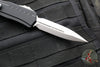 Microtech Cypher II 2024- Double Edge- Black Handle- Stonewash Plain Edge Blade 1242-10