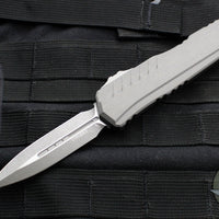 Microtech Cypher II 2024- Double Edge- Natural Clear Finished Handle- Apocalyptic Plain Edge Blade 1242-10 APNC