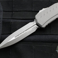 Microtech Cypher II 2024- Double Edge- Natural Clear Finished Handle- Apocalyptic Plain Edge Blade 1242-10 APNC