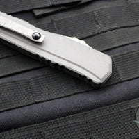 Microtech Cypher II 2024- Double Edge- Natural Clear Finished Handle- Apocalyptic Plain Edge Blade 1242-10 APNC