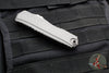 Microtech Cypher II 2024- Double Edge- Natural Clear Finished Handle- Apocalyptic Plain Edge Blade 1242-10 APNC