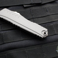 Microtech Cypher II 2024- Double Edge- Natural Clear Finished Handle- Apocalyptic Plain Edge Blade 1242-10 APNC