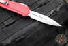 Microtech Cypher II 2024- Double Edge- Red Handle- Stonewash Plain Edge Blade 1242-10 RD