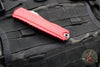 Microtech Cypher II 2024- Double Edge- Red Handle- Stonewash Plain Edge Blade 1242-10 RD