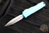 Microtech Cypher II 2024- Double Edge- Turquoise Handle- Stonewash Plain Edge Blade 1242-10 TQ