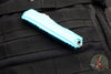 Microtech Cypher II 2024- Double Edge- Turquoise Handle- Stonewash Plain Edge Blade 1242-10 TQ