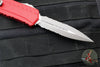 Microtech Cypher II- Double Edge- Red Finished Handle- Apocalyptic Part Serrated Edge Blade 1242-11 APRD