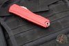 Microtech Cypher II 2025- Double Edge- Red Handle- Stonewash Part Serrated Edge Blade 1242-11 RD