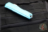 Microtech Cypher II 2024- Double Edge- Turquoise Handle- Stonewash Part Serrated Edge Blade 1242-11 TQ