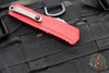 Microtech Cypher II 2024- Double Edge- Red Handle- Apocalyptic Full Serrated Edge Blade 1242-12 APRD