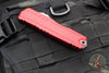 Microtech Cypher II 2024- Double Edge- Red Handle- Apocalyptic Full Serrated Edge Blade 1242-12 APRD