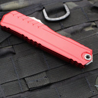 Microtech Cypher II 2024- Double Edge- Red Handle- Apocalyptic Full Serrated Edge Blade 1242-12 APRD