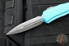 Microtech Cypher II- Double Edge- Turquoise Handle- Apocalyptic Full Serrated Edge Blade 1242-12 APTQ