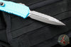 Microtech Cypher II- Double Edge- Turquoise Handle- Apocalyptic Full Serrated Edge Blade 1242-12 APTQ