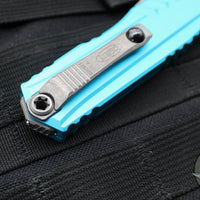 Microtech Cypher II- Double Edge- Turquoise Handle- Apocalyptic Full Serrated Edge Blade 1242-12 APTQ